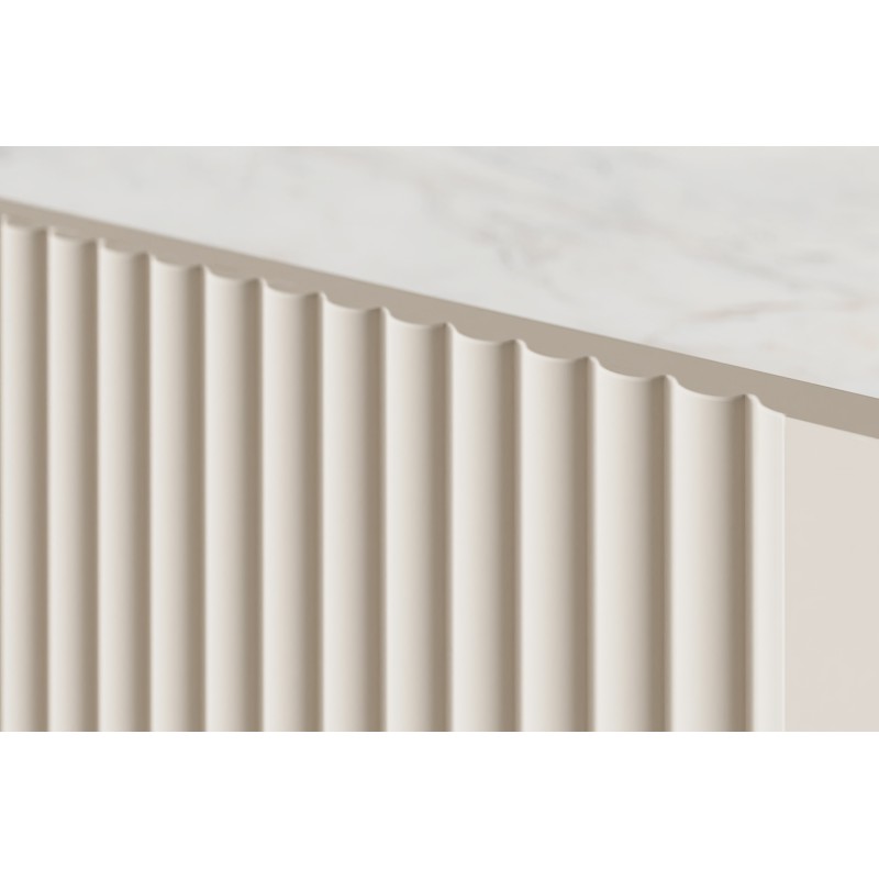 Szafka RTV Malmi 200 cm wisząca - kaszmir, crema bianca, Szafka RTV Malmi 200 cm wisząca - kaszmir, crema bianca,