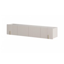 Szafka RTV Malmi 200 cm - kaszmir, crema bianca, złoty