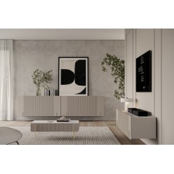 Szafka RTV Malmi 200 cm - kaszmir, crema bianca, złoty Szafka RTV Malmi 200 cm - kaszmir, crema bianca, złoty