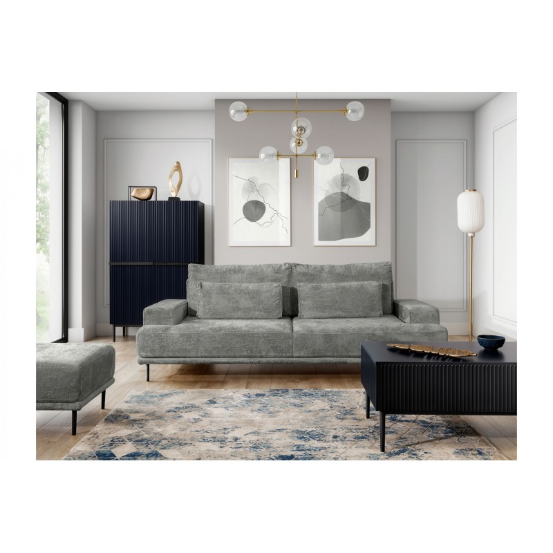 Kanapa do salonu Nicole - szary szenil Perfect Harmony 85 / nogi czarne
