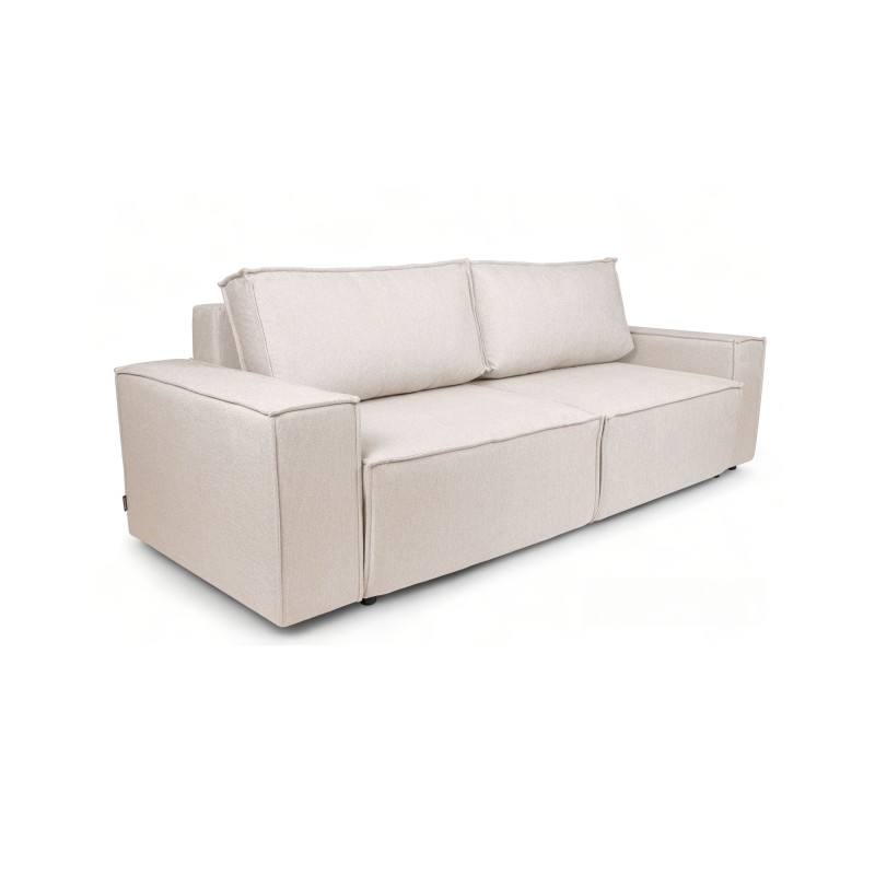 Kanapa Flabio z funkcją spania - beżowa plecionka Loft 01