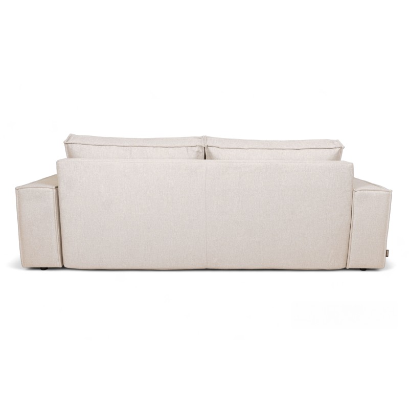 Kanapa Flabio z funkcją spania - beżowa plecionka Loft 01