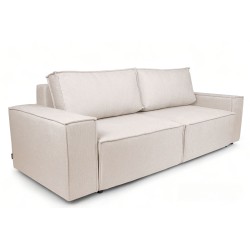 Kanapa Flabio z funkcją spania - beżowa plecionka Loft 01