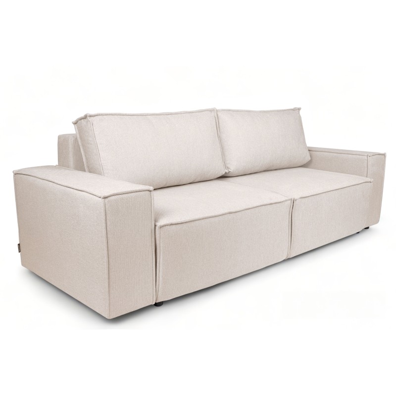 Kanapa Flabio z funkcją spania - beżowa plecionka Loft 01