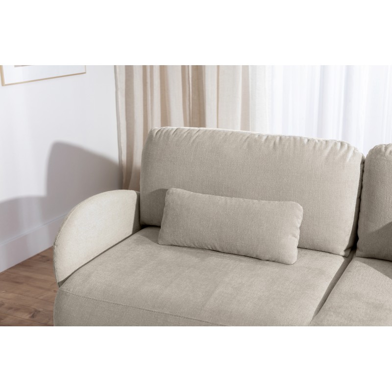 Kanapa z funkcją spania Dinel - beżowy szenil