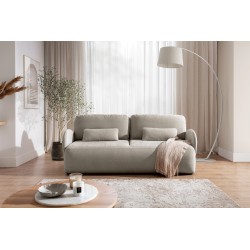 Kanapa z funkcją spania Dinel - beżowy szenil