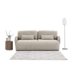 Kanapa z funkcją spania Dinel - beżowy szenil