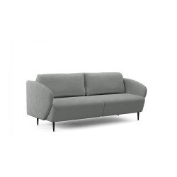 Kanapa z funkcją spania Naolia - popielata plecionka Magni 206.12 / czarne nóżki