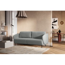 Kanapa z funkcją spania Naolia - popielata plecionka Magni 206.12 / czarne nóżki Kanapa z funkcją spania Naolia - popielata plecionka Magni 206.12 / czarne nóżki