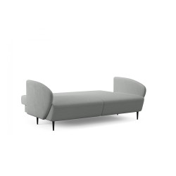 Kanapa z funkcją spania Naolia - popielata plecionka Magni 206.12 / czarne nóżki Kanapa z funkcją spania Naolia - popielata plecionka Magni 206.12 / czarne nóżki