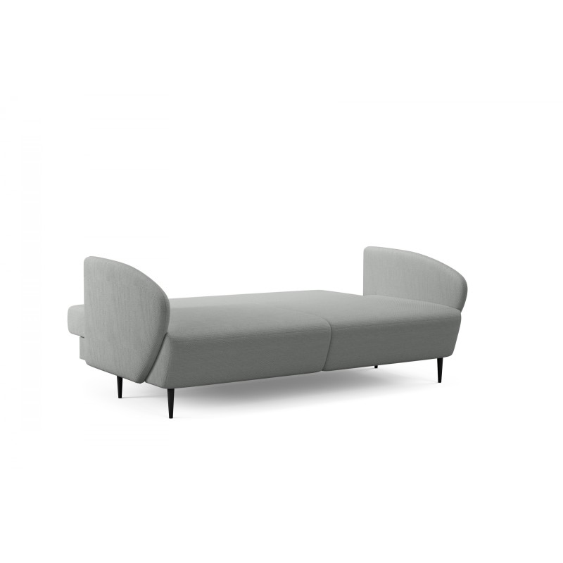 Kanapa z funkcją spania Naolia - popielata plecionka Magni 206.12 / czarne nóżki Kanapa z funkcją spania Naolia - popielata plecionka Magni 206.12 / czarne nóżki