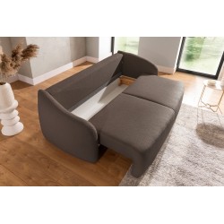 Kanapa Latina z funkcją spania - brązowa boucle Lambi 4