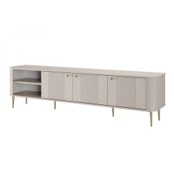 Szafka RTV Vesper 3D - kaszmir / złote nogi