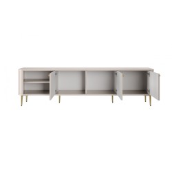 Szafka RTV Vesper 3D 187 cm - kaszmir / złote nogi Szafka RTV Vesper 3D 187 cm - kaszmir / złote nogi