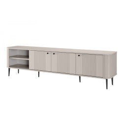 Szafka RTV Vesper 3D 187 cm - kaszmir / czarne nogi