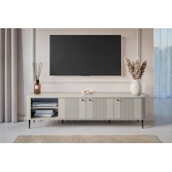 Szafka RTV Vesper 3D 187 cm - kaszmir / czarne nogi Szafka RTV Vesper 3D 187 cm - kaszmir / czarne nogi