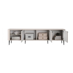 Szafka RTV Vesper 3D 187 cm - kaszmir / czarne nogi Szafka RTV Vesper 3D 187 cm - kaszmir / czarne nogi