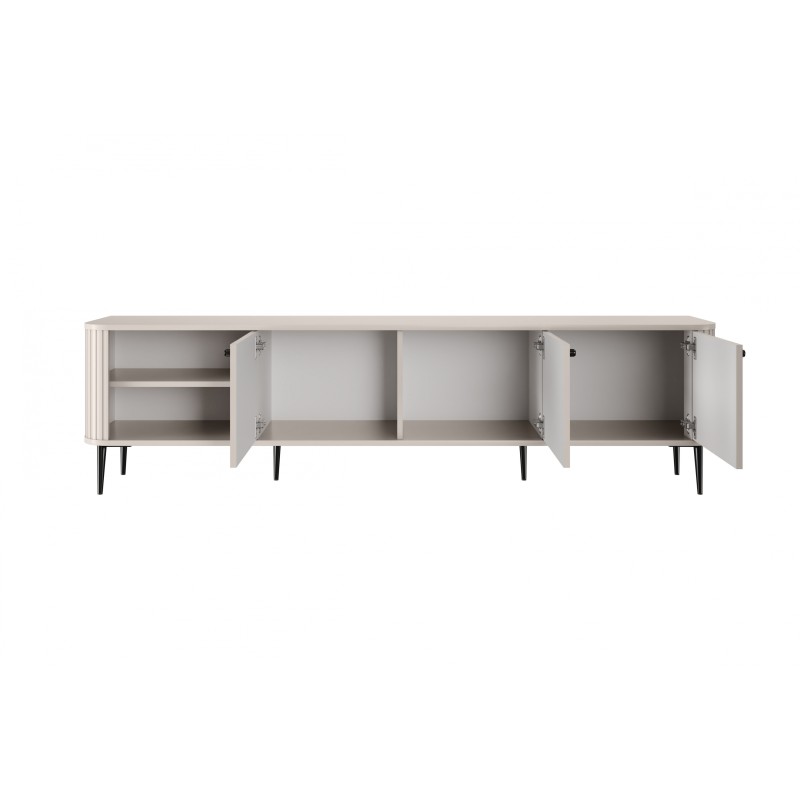 Szafka RTV Vesper 3D 187 cm - kaszmir / czarne nogi Szafka RTV Vesper 3D 187 cm - kaszmir / czarne nogi