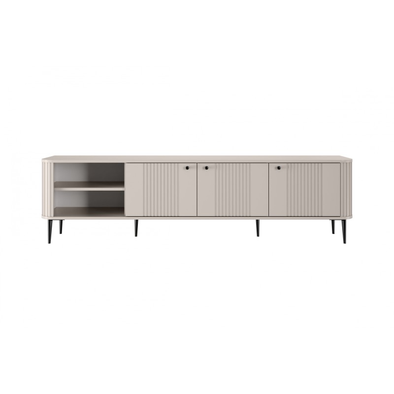 Szafka RTV Vesper 3D 187 cm - kaszmir / czarne nogi Szafka RTV Vesper 3D 187 cm - kaszmir / czarne nogi