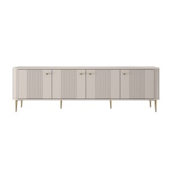 Szafka RTV Vesper 4D 187 cm - kaszmir / złote nogi Szafka RTV Vesper 4D 187 cm - kaszmir / złote nogi