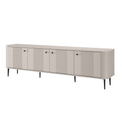 Szafka RTV Vesper 4D 187 cm - kaszmir / czarne nogi