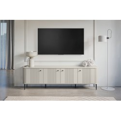 Szafka RTV Vesper 4D 187 cm - kaszmir / czarne nogi Szafka RTV Vesper 4D 187 cm - kaszmir / czarne nogi