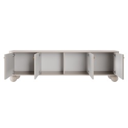 Szafka RTV Vesper 4D 187 cm - kaszmir / złote uchwyty / nogi kule Szafka RTV Vesper 4D 187 cm - kaszmir / złote uchwyty / nogi kule
