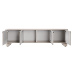 Szafka RTV Vesper 4D 187 cm - kaszmir / czarne uchwyty / nogi kule Szafka RTV Vesper 4D 187 cm - kaszmir / czarne uchwyty / nogi kule