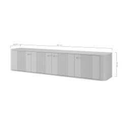 Szafka RTV wisząca Vesper 4D - kaszmir/złote uchwyty Szafka RTV wisząca Vesper 4D - kaszmir/złote uchwyty