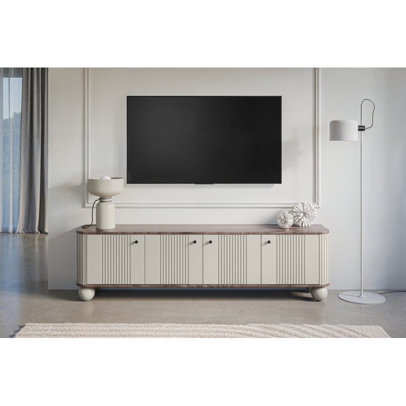 Szafka RTV Vesper 4D - kaszmir / orzech Szafka RTV Vesper 4D - kaszmir / orzech