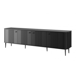 Szafka RTV Vesper 4D 187 cm - czarna elegancja do salonu