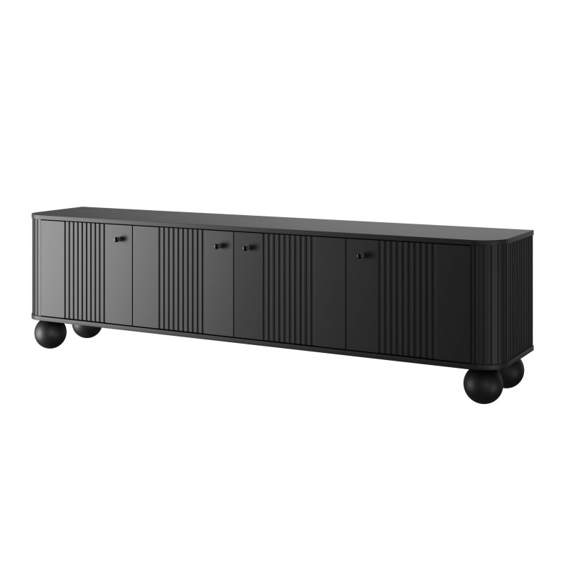 Szafka RTV Vesper 4D - elegancja i nowoczesność w czerni