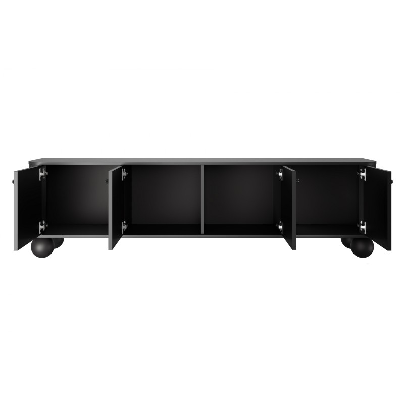 Szafka RTV Vesper 4D - elegancja i nowoczesność w czerni