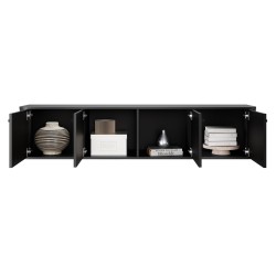 Szafka RTV wisząca Vesper 4D - czarna elegancja Szafka RTV wisząca Vesper 4D - czarna elegancja