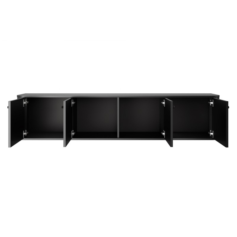 Szafka RTV wisząca Vesper 4D - czarna elegancja Szafka RTV wisząca Vesper 4D - czarna elegancja