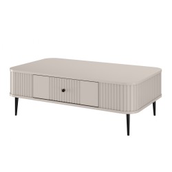 Stolik kawowy Vesper 103x60 cm - kaszmir / czarne nogi