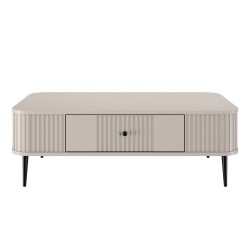 Stolik kawowy z szufladą Vesper 103x60 cm - kaszmir / czarne nogi Stolik kawowy z szufladą Vesper 103x60 cm - kaszmir / czarne nogi