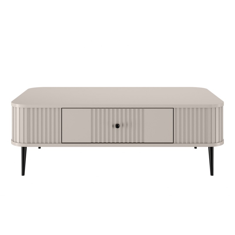 Stolik kawowy z szufladą Vesper 103x60 cm - kaszmir / czarne nogi Stolik kawowy z szufladą Vesper 103x60 cm - kaszmir / czarne nogi