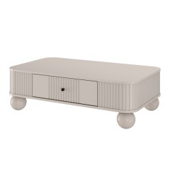 Stolik kawowy Vesper 103x60 cm - kaszmir, czarne uchwyty