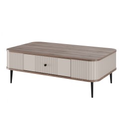 Stolik kawowy Vesper 103x60 cm - kaszmir / orzech