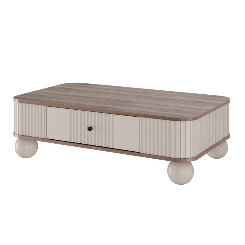 Stolik kawowy Vesper 103x60 cm - kaszmir/orzech