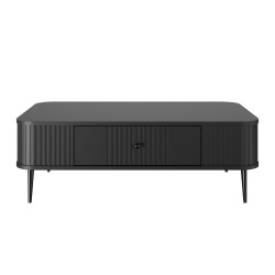 Stolik kawowy z szufladą Vesper 103x60 cm - czarny / czarne nogi Stolik kawowy z szufladą Vesper 103x60 cm - czarny / czarne nogi