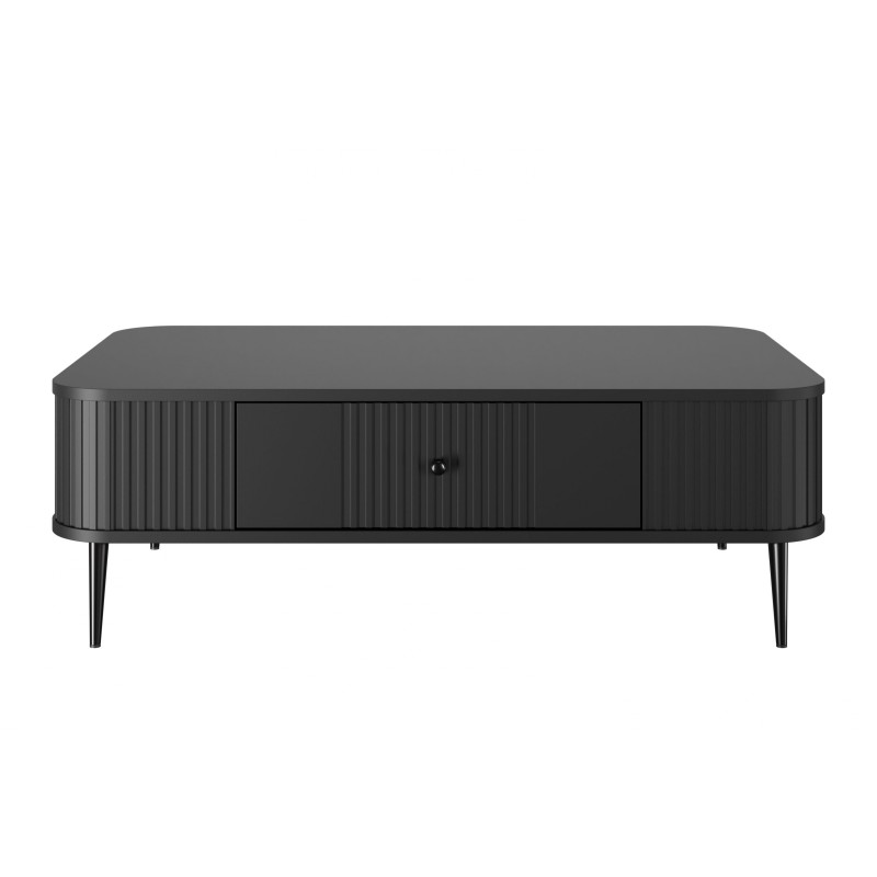 Stolik kawowy z szufladą Vesper 103x60 cm - czarny / czarne nogi Stolik kawowy z szufladą Vesper 103x60 cm - czarny / czarne nogi
