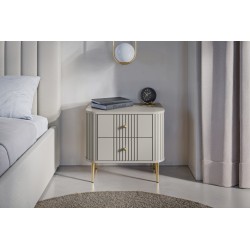 Zestaw szafek nocnych Vesper 56 cm - kaszmir / złote nogi Zestaw szafek nocnych Vesper 56 cm - kaszmir / złote nogi