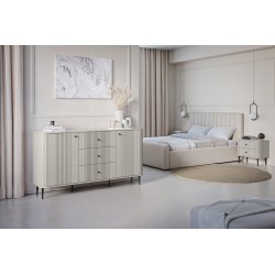 Zestaw szafek nocnych Vesper 56 cm - kaszmir / czarne nogi Zestaw szafek nocnych Vesper 56 cm - kaszmir / czarne nogi