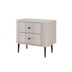 Zestaw szafek nocnych Vesper 56 cm - kaszmir / czarne nogi Zestaw szafek nocnych Vesper 56 cm - kaszmir / czarne nogi