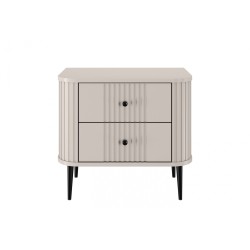 Zestaw szafek nocnych Vesper 56 cm - kaszmir / czarne nogi Zestaw szafek nocnych Vesper 56 cm - kaszmir / czarne nogi