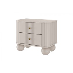 Zestaw szafek nocnych Vesper 56 cm - kaszmir / złote uchwyty / nogi kule Zestaw szafek nocnych Vesper 56 cm - kaszmir / złote uchwyty / nogi kule