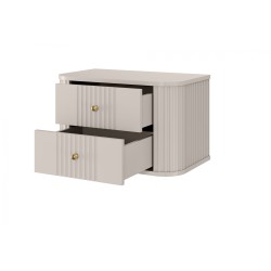 Zestaw szafek nocnych wiszących Vesper 56 cm - kaszmir / złote uchwyty Zestaw szafek nocnych wiszących Vesper 56 cm - kaszmir / złote uchwyty