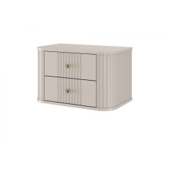 Zestaw szafek nocnych wiszących Vesper 56 cm - kaszmir / złote uchwyty Zestaw szafek nocnych wiszących Vesper 56 cm - kaszmir / złote uchwyty